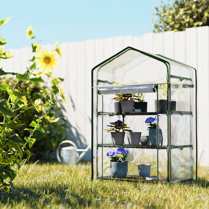 Greenfingers Greenhouse 3 Tiers Mini Green House Garden Bed Planter Box 1.28x0.7x0.5M 5