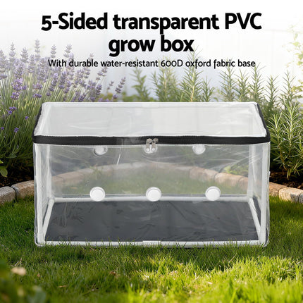 Green Fingers Mini Greenhouse 50x25x25cm PVC Cover for Mushrooms Succulents 5