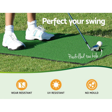 Everfit Golf Hitting Practice Mat Portable Driving Range Training Aid 80x60cm 5