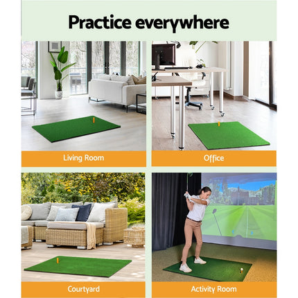 Everfit Golf Hitting Practice Mat Portable Driving Range Training Aid 80x60cm 7