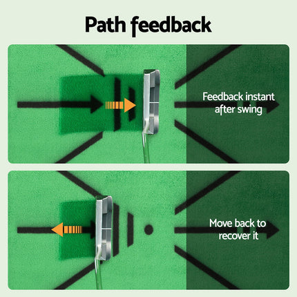 Everfit Golf Hitting Mat Training Swing Path Feedback Detection Batting 44x33cm 4