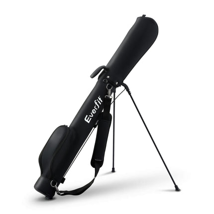 Everfit Golf Stand Bag Lightweight Sunday Pitch And Putt Bag Black