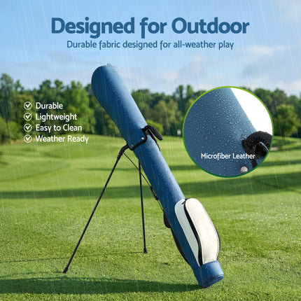 Everfit Golf Stand Bag Lightweight Sunday Pitch And Putt Bag Blue 6
