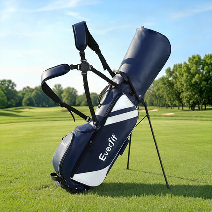 Everfit Golf Stand Bag Lightweight Carry Bag Dual Strap Club Divider Blue 10
