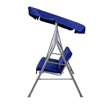 Gardeon Outdoor Swing Chair Garden Bench Furniture Canopy 3 Seater Navy 4