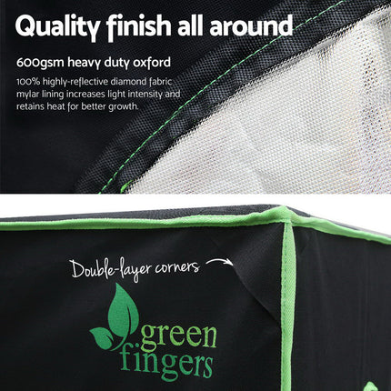Green Fingers Grow Tent 90x50x160CM Hydroponics Kit Indoor Plant Room System 5