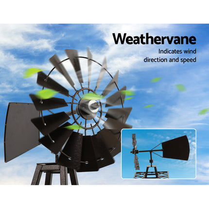 Garden Windmill 160cm Metal Ornaments Outdoor Decor Ornamental Wind Mill 4