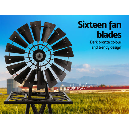 Garden Windmill 160cm Metal Ornaments Outdoor Decor Ornamental Wind Mill 5