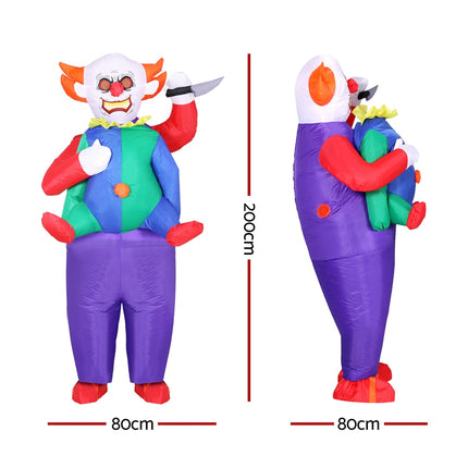 Inflatable Clown Costume Adult Suit Blow Up Party Fancy Dress Halloween Cosplay 2