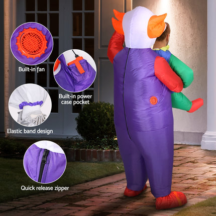 Inflatable Clown Costume Adult Suit Blow Up Party Fancy Dress Halloween Cosplay 5