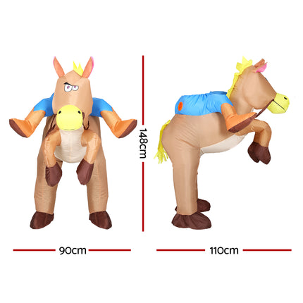Inflatable Cowboy Costume Adult Suit Blow Up Party Fancy Dress Halloween Cosplay 2