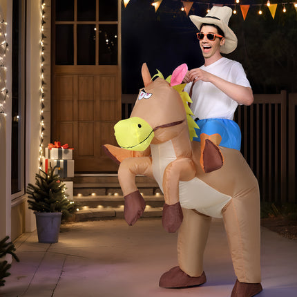 Inflatable Cowboy Costume Adult Suit Blow Up Party Fancy Dress Halloween Cosplay 7
