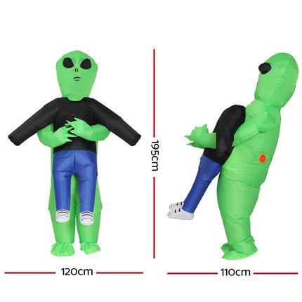 Inflatable Green Alien Costume Adult Suit Blow Up Party Fancy Dress Halloween Cosplay 2