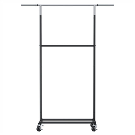 Artiss Clothes Rack Double Rod Airer Rail Coat Stand Adjustable Hanger 3