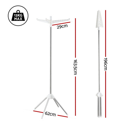 Artiss Clothes Rack Airer Rotatable Hanger Foldable 163cm 2
