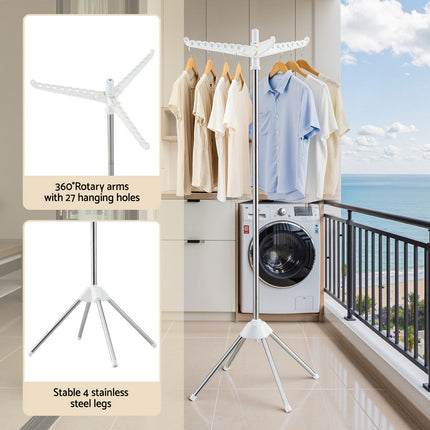 Artiss Clothes Rack Airer Rotatable Hanger Foldable 163cm 6