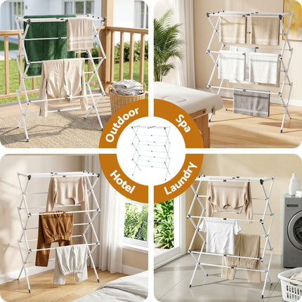 Artiss Clothes Rack Foldable Airer Drying Rack Portable No Assembly Required 7