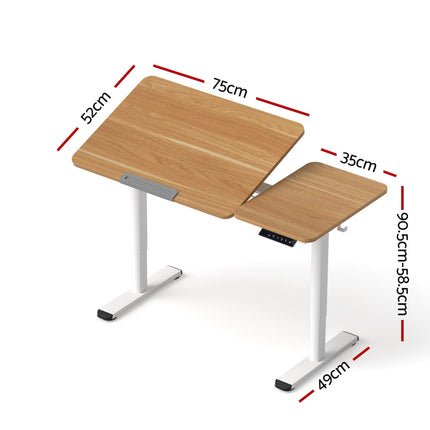 Artiss Electric Standing Desk Height Adjustable Sit Stand Desk Tilting Top 2