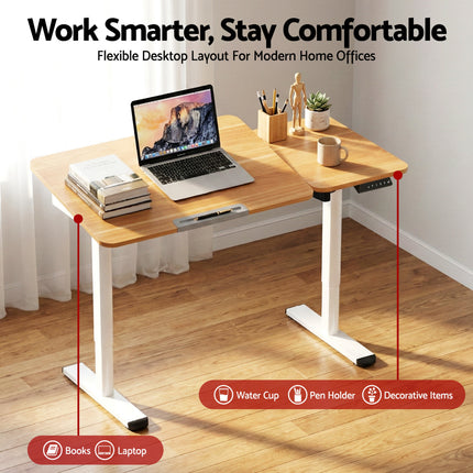 Artiss Electric Standing Desk Height Adjustable Sit Stand Desk Tilting Top 4