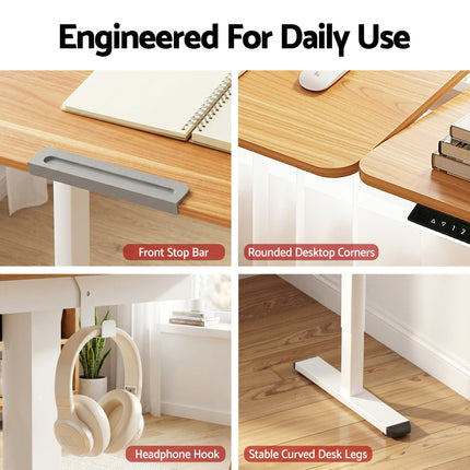 Artiss Electric Standing Desk Height Adjustable Sit Stand Desk Tilting Top 8