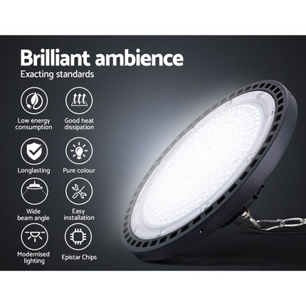 Leier LED High Bay Lights 150W UFO Industrial Workshop Warehouse Factory Lamp 4