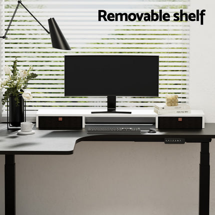 Artiss Standing Desk Desktop Storage Rack Shelf Removable Bookshelf Drawer 120cm 5