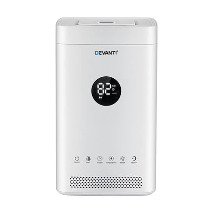 Devanti Ultrasonic Humidifier Air Purifier Top Fill Auto Humidity 3.5L White 3