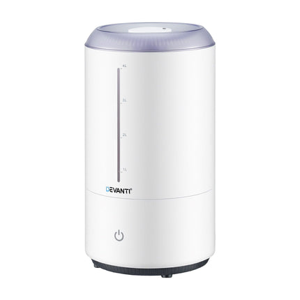 Devanti Ultrasonic Humidifier Aroma Diffuser Top Fill Quiet Bedroom 4L White 9