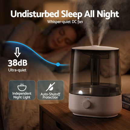 Devanti Ultrasonic Humidifier Aroma Diffuser Top Fill Quiet Bedroom 6L 6