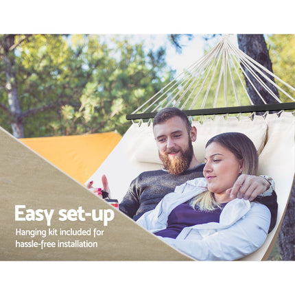 Gardeon Hammock Bed Outdoor Camping Portable Hanging Chair 2 Person Piillow 6