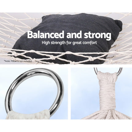 Gardeon Hammock Bed Outdoor Chair Camping Hammocks Hanging Mesh 6