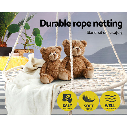 Gardeon Hammock Chair Outdoor Tree Swing Nest Web Hanging Seat 100cm 5