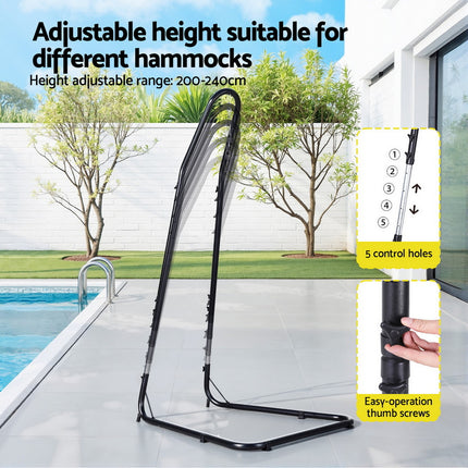 Gardeon Hammock Hanging Chair with Steel Stand 6