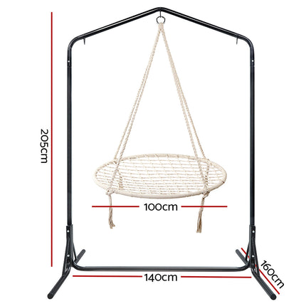 Gardeon Hammock Chair with Stand Nest Web Outdoor Swing 100cm 2
