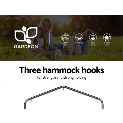 Gardeon Outdoor Hammock Chair with Stand Hanging Hammock with Pillow Cream 4