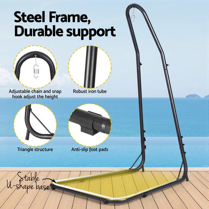 Gardeon Hammock Hanging Chair with Steel Stand 5
