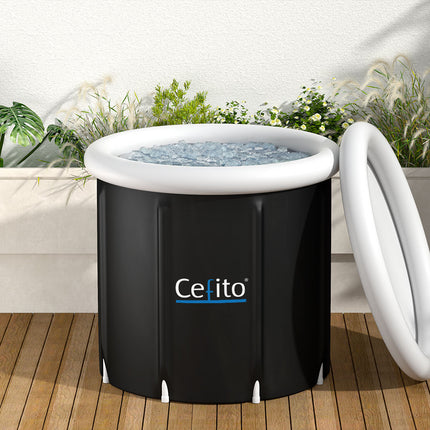 Weisshorn Portable Ice Bath Tub 80X80CM Inflatable Folding Bathtub Spa Massage 7