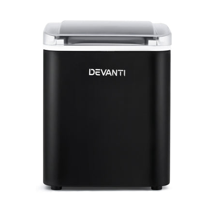 Devanti Ice Maker Machine Portable 12kg Countertop w/Self Cleaning 1.2L Black 3