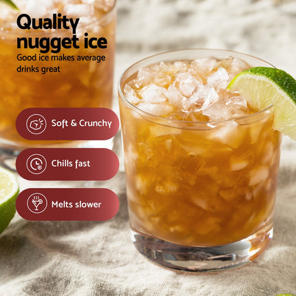 Devanti Ice Maker Machine 15kg Nugget Chewable Ice Cube 5