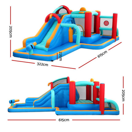 Kids Inflatable Water Slide Splash Pool Park Jumping Castle Bounce 615X322CM 2