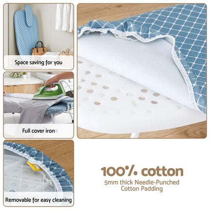 Artiss Tabletop Ironing Board with Small Ironing Boards with Folding Legs Blue 5