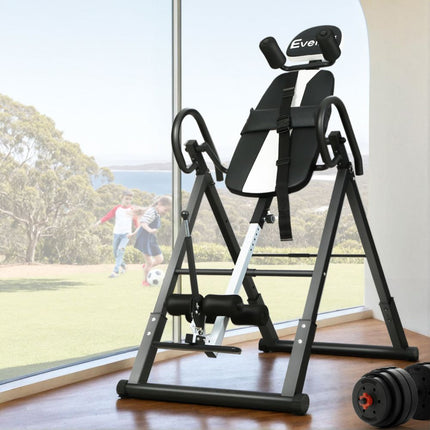 Everfit Inversion Table Gravity Exercise Inverter Back Stretcher Home Gym Grey 7