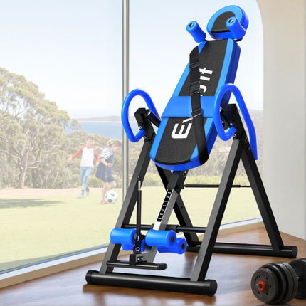 Everfit Inversion Table Gravity Exercise Inverter Back Stretcher Home Gym Blue 8