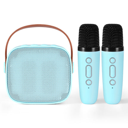 Alpha Mini Portable Karaoke Machine for Adults Kids with 2 Wireless Microphones 3