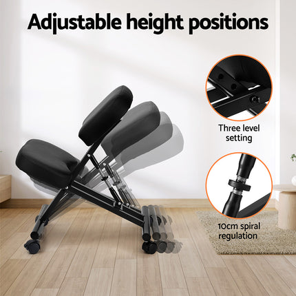 Artiss Kneeling Chair Ergonomic Office Chairs Home Knee Seat Posture Stretch Rest 4