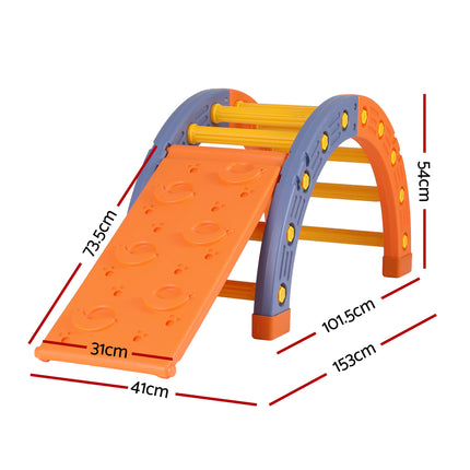 Keezi Kids Climbing Frame Set With Slide Indoor Outdoor Toddler Toys Pikler Arch Climber 2