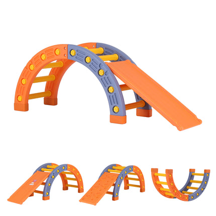 Keezi Kids Climbing Frame Set With Slide Indoor Outdoor Toddler Toys Pikler Arch Climber 8