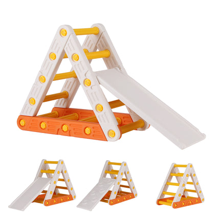 Keezi Kids Climbing Frame Set With Slide Indoor Outdoor Toddler Toys Pikler Triangle Climber 8