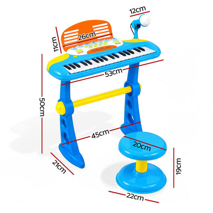 Keezi Kids Piano Keyboard 37 Keys Electronic Musical Instrument Set w/ Stool Microphone 2