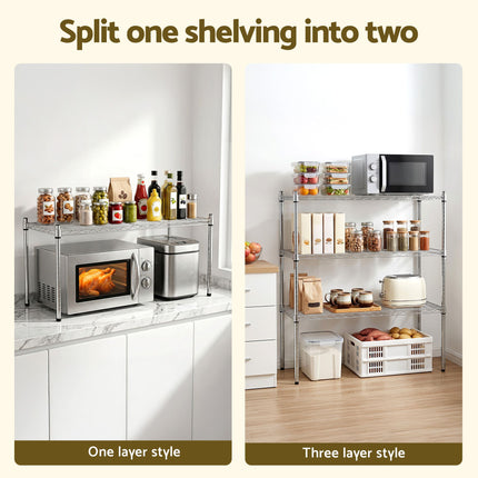 Artiss 5-Tier Kitchen Rack Shelf Shelving 120x45x179CM Adjustable Metal Storage Shelves 7